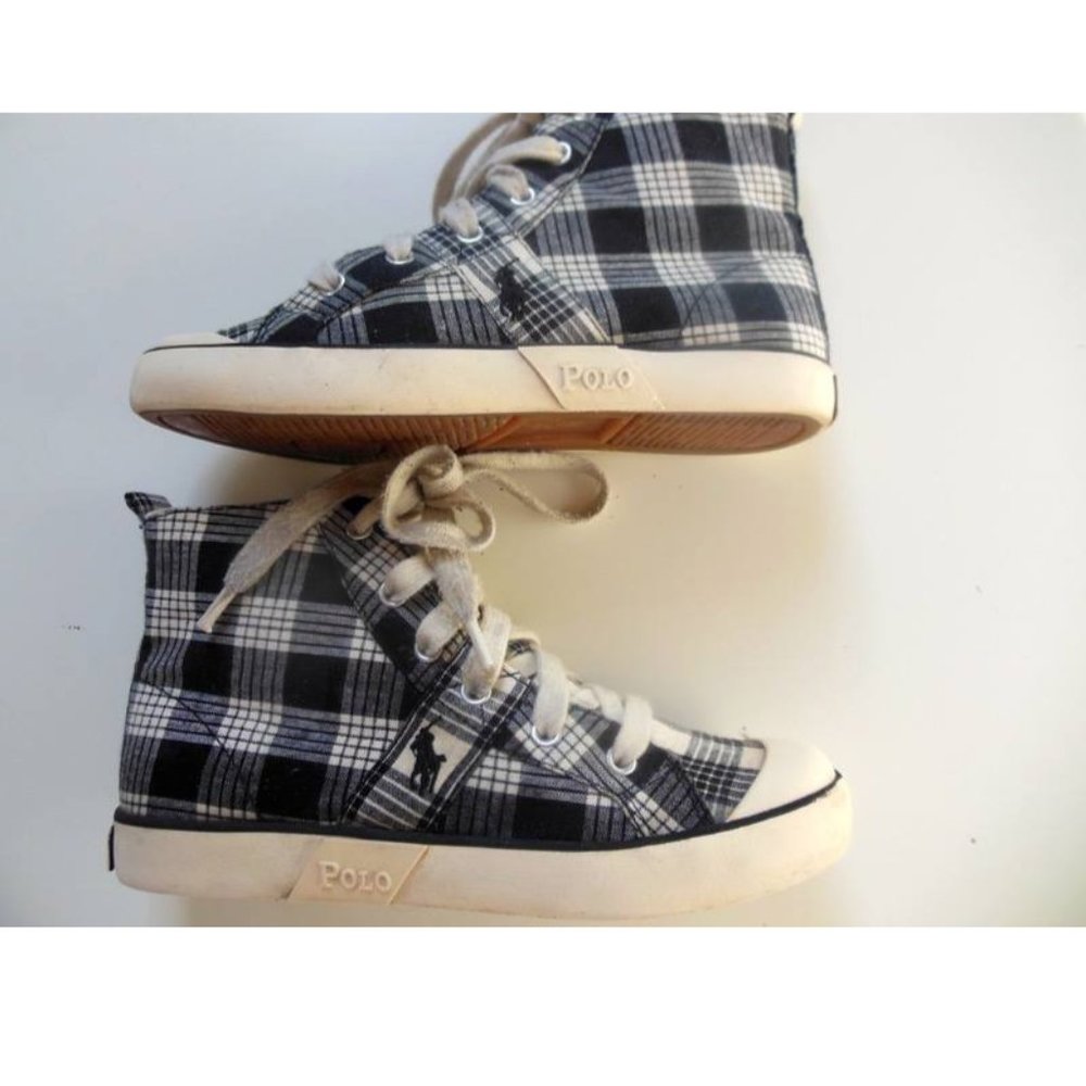 POLO RALPH LAUREN tartan sneakers size US3/EUR34